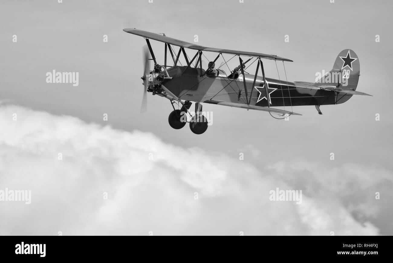 1944 Polikarpov Po 2 - diente als general-purpose sowjetischen Doppeldecker, der den Spitznamen "Kukuruznik" (Mais Schneidwerk) Stockfoto
