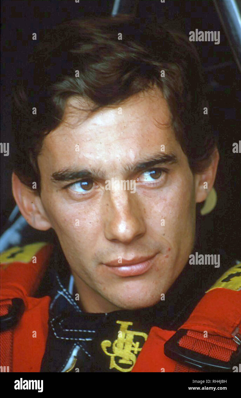 AYRTON SENNA brasilianischen Rennfahrer über 1990 Stockfoto