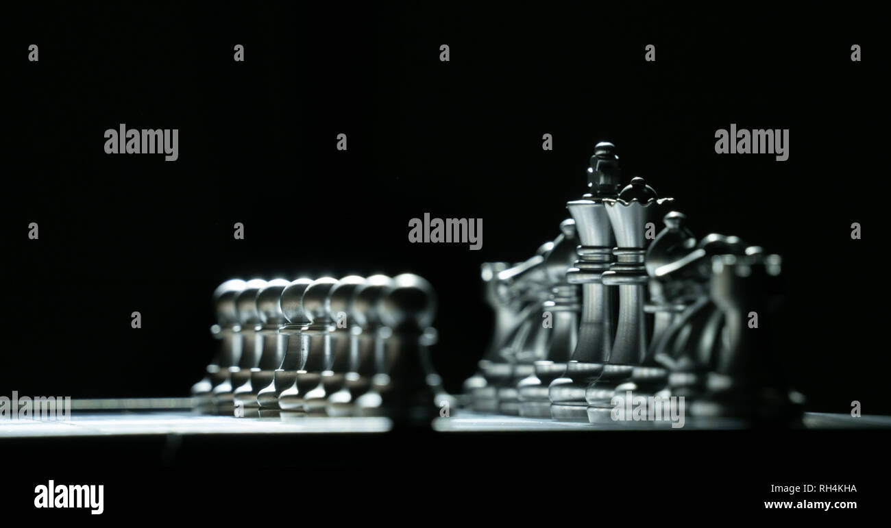 Schach Brettspiel Konzept für Wettbewerb und Strategie Stockfoto