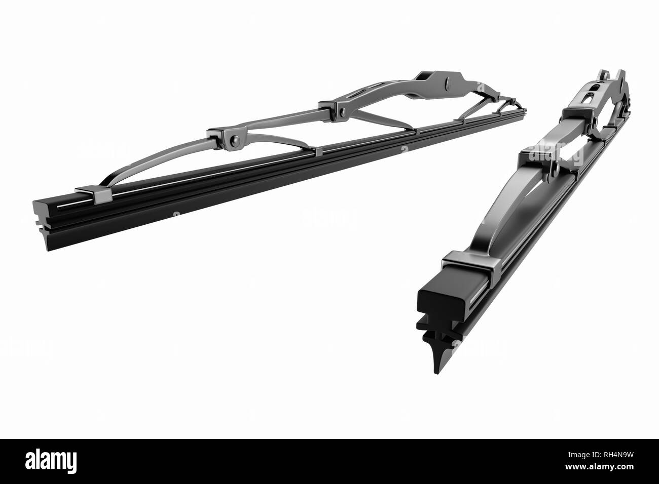 3D-Rendering. Wischerblatt für Auto. Ersatzteile, Auto Teile, die für die Sicherheit der Fahrer Stockfoto