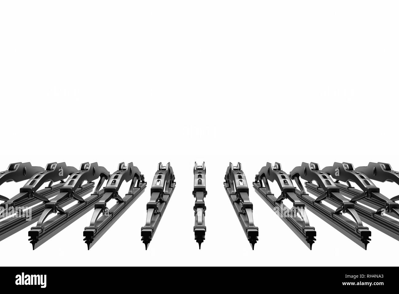 3D-Rendering. Wischerblatt für Auto. Ersatzteile, Auto Teile, die für die Sicherheit der Fahrer Stockfoto