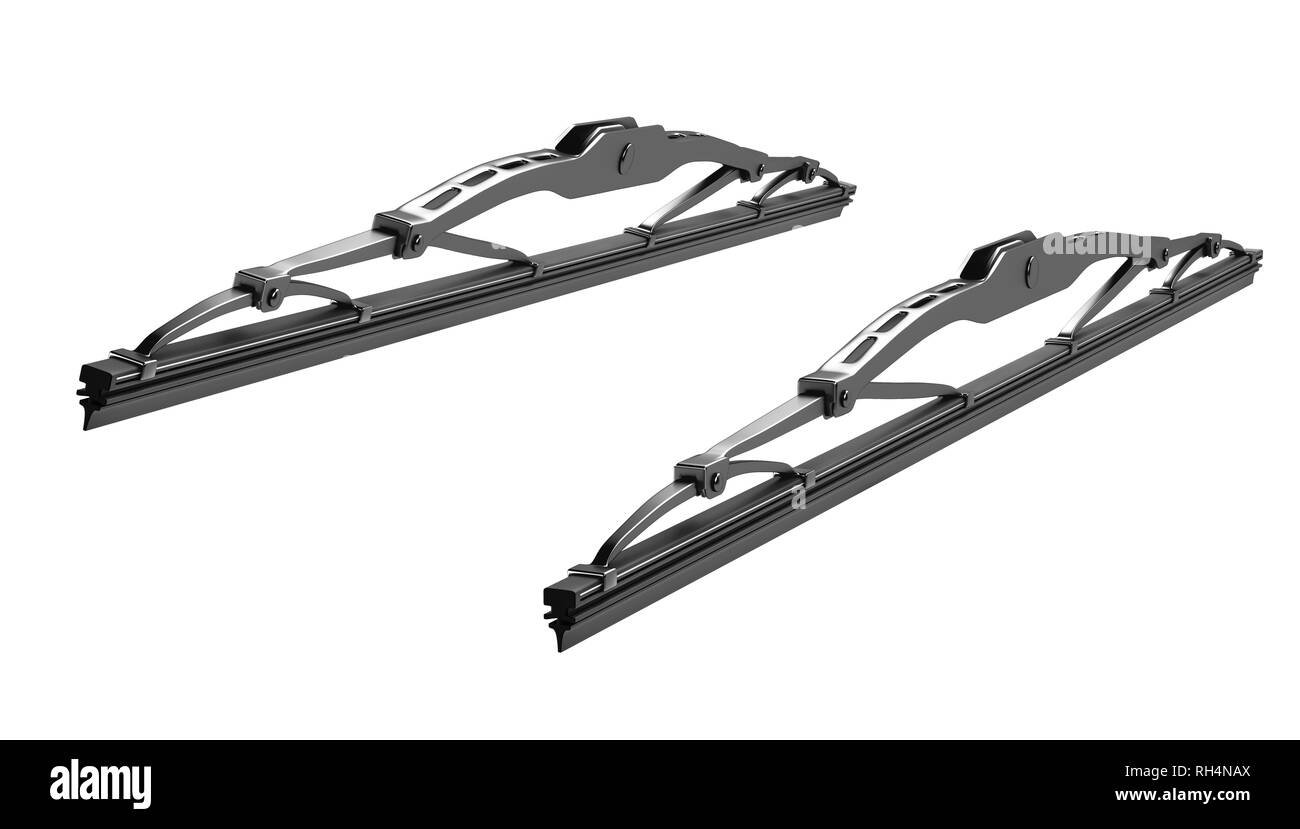 3D-Rendering. Wischerblatt für Auto. Ersatzteile, Auto Teile, die für die Sicherheit der Fahrer Stockfoto