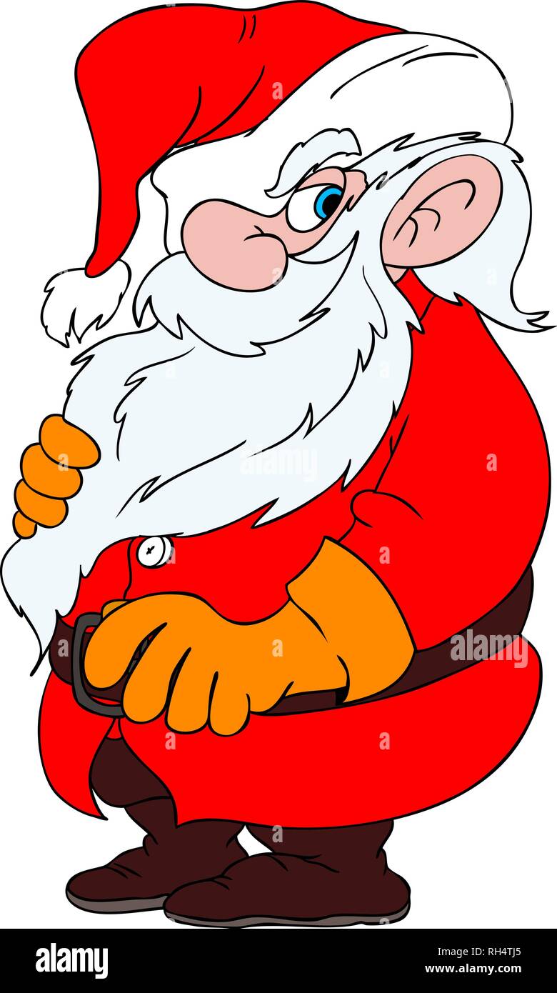 Cartoon Santa Claus Vector Illustration Stock Vektor