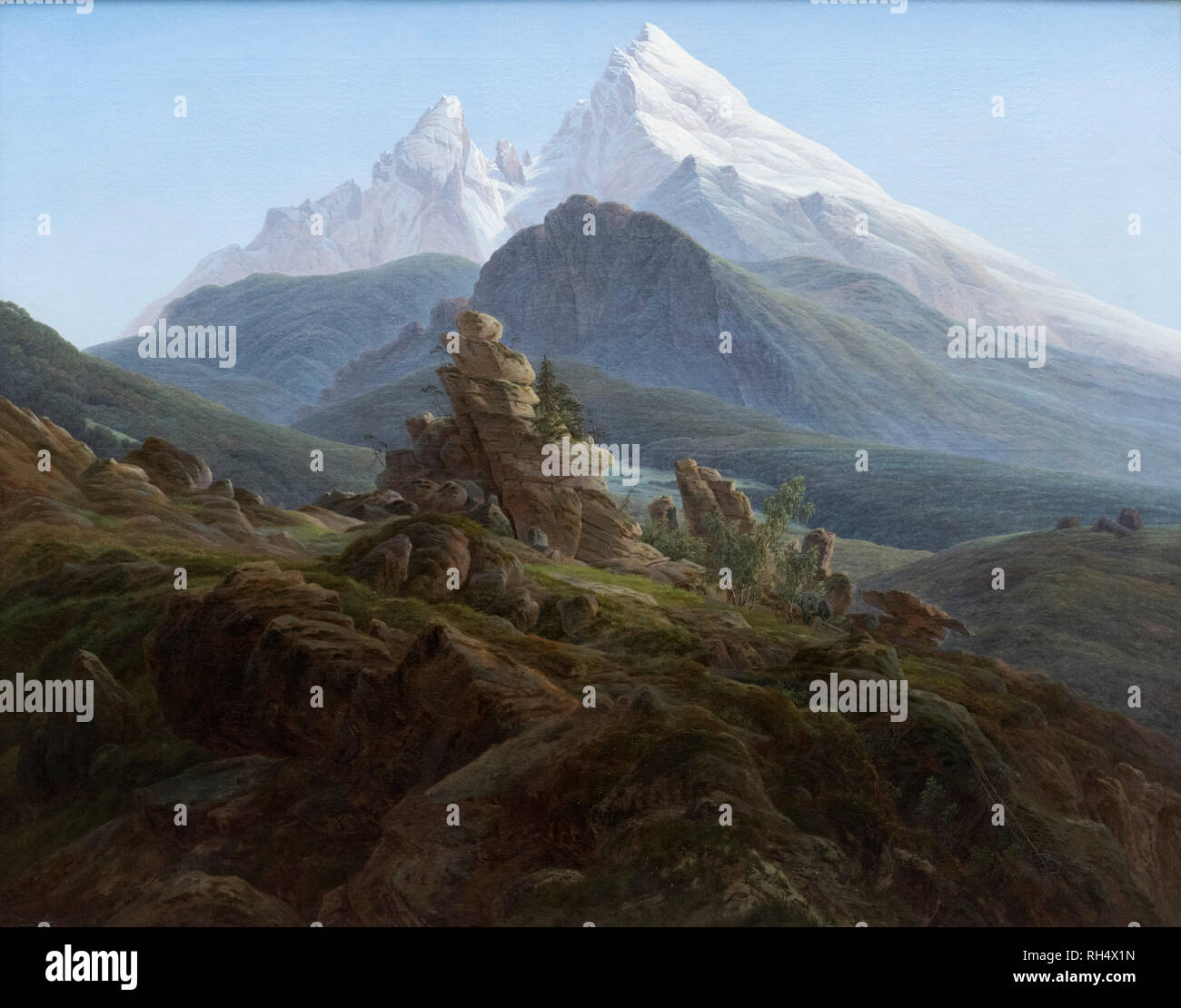 Caspar David Friedrich (1774-1840), den Watzmann, 1824-1825. Der