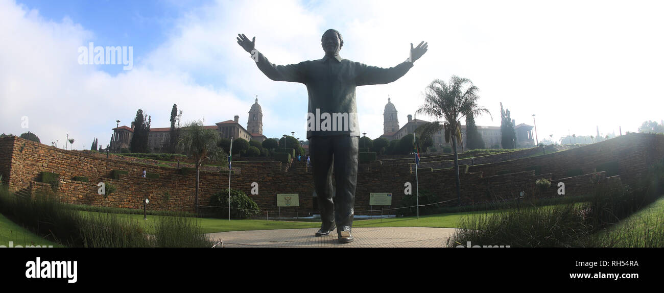 Panorama von der Statue von Nelson Mandela in Johannesburg, Südafrika. Stockfoto
