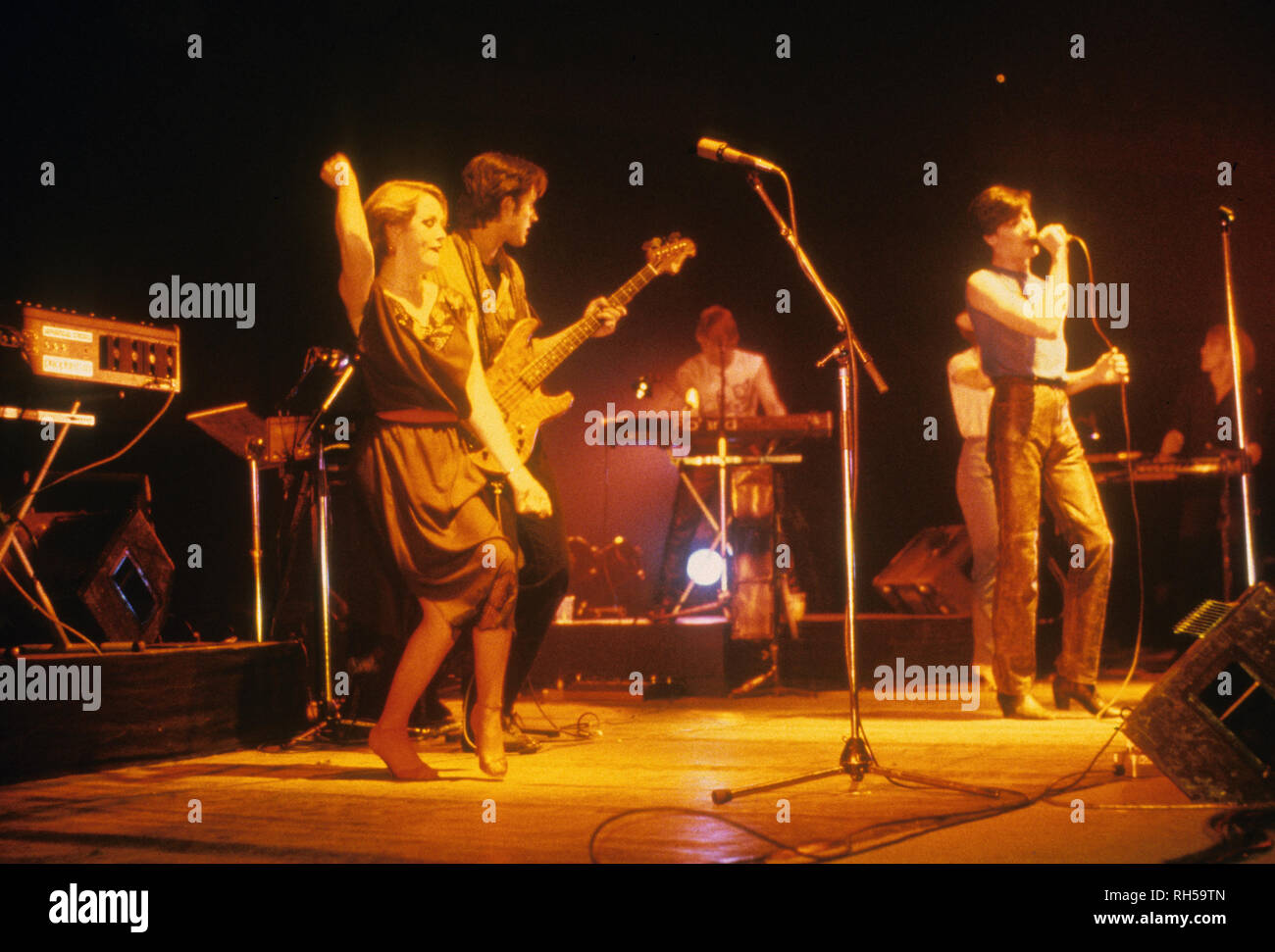 Die HUMAN LEAGUE Deutsch pop Group über 1982 Stockfoto