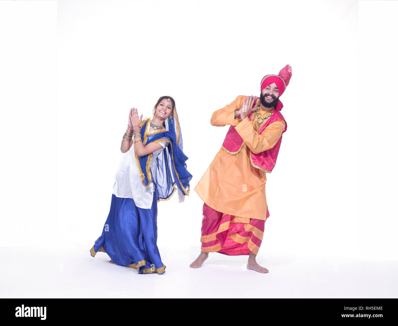 Ein paar TANZEN DIE BHANGRA Stockfoto