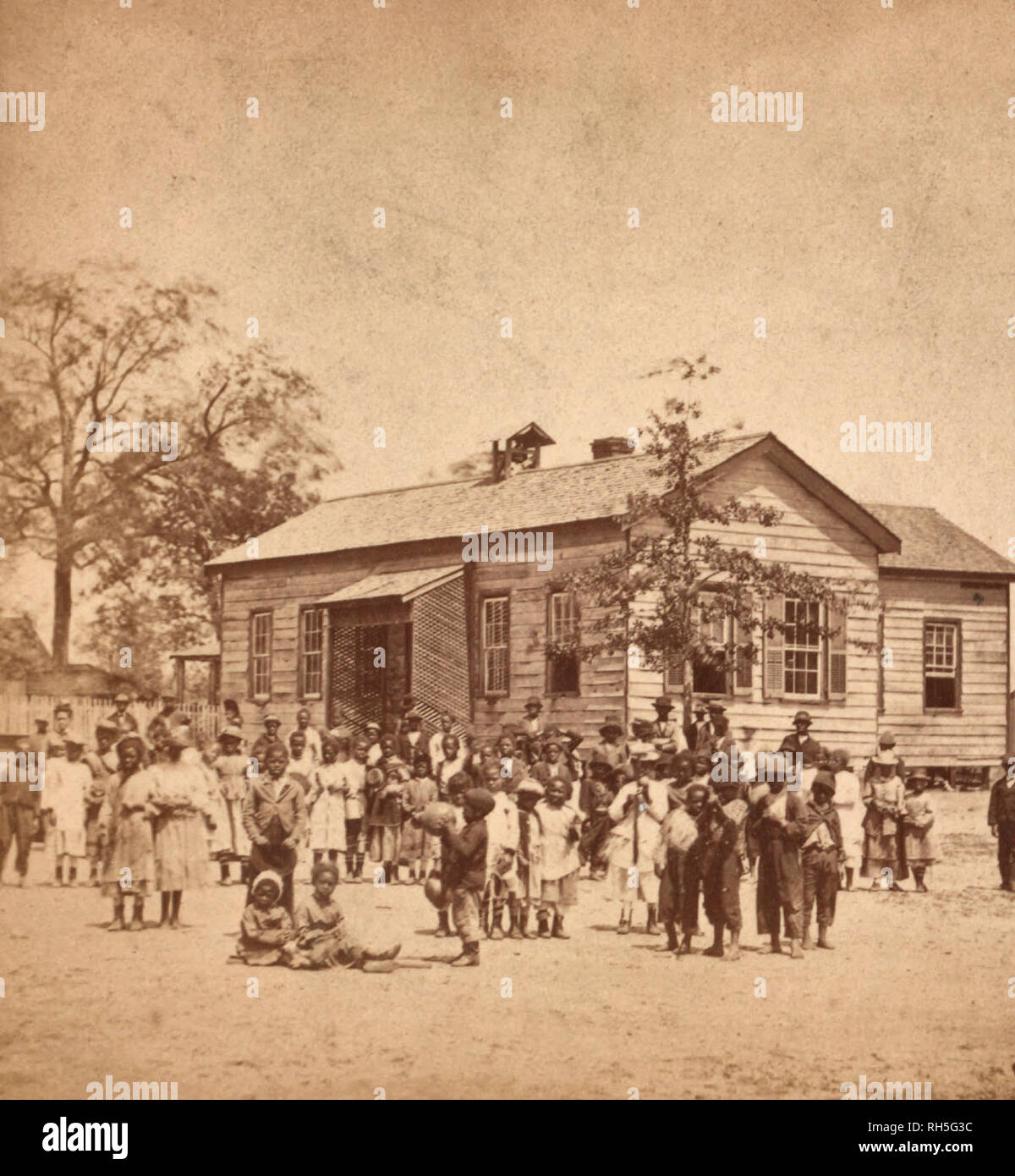 Farbige Schule in South Carolina, ca. 1880 Stockfoto