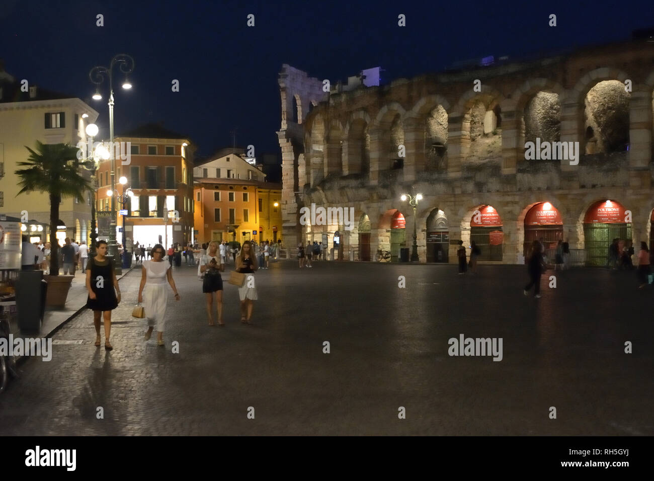 Römischen Amphitheater Arena di Verona in Verona - Italien. Stockfoto
