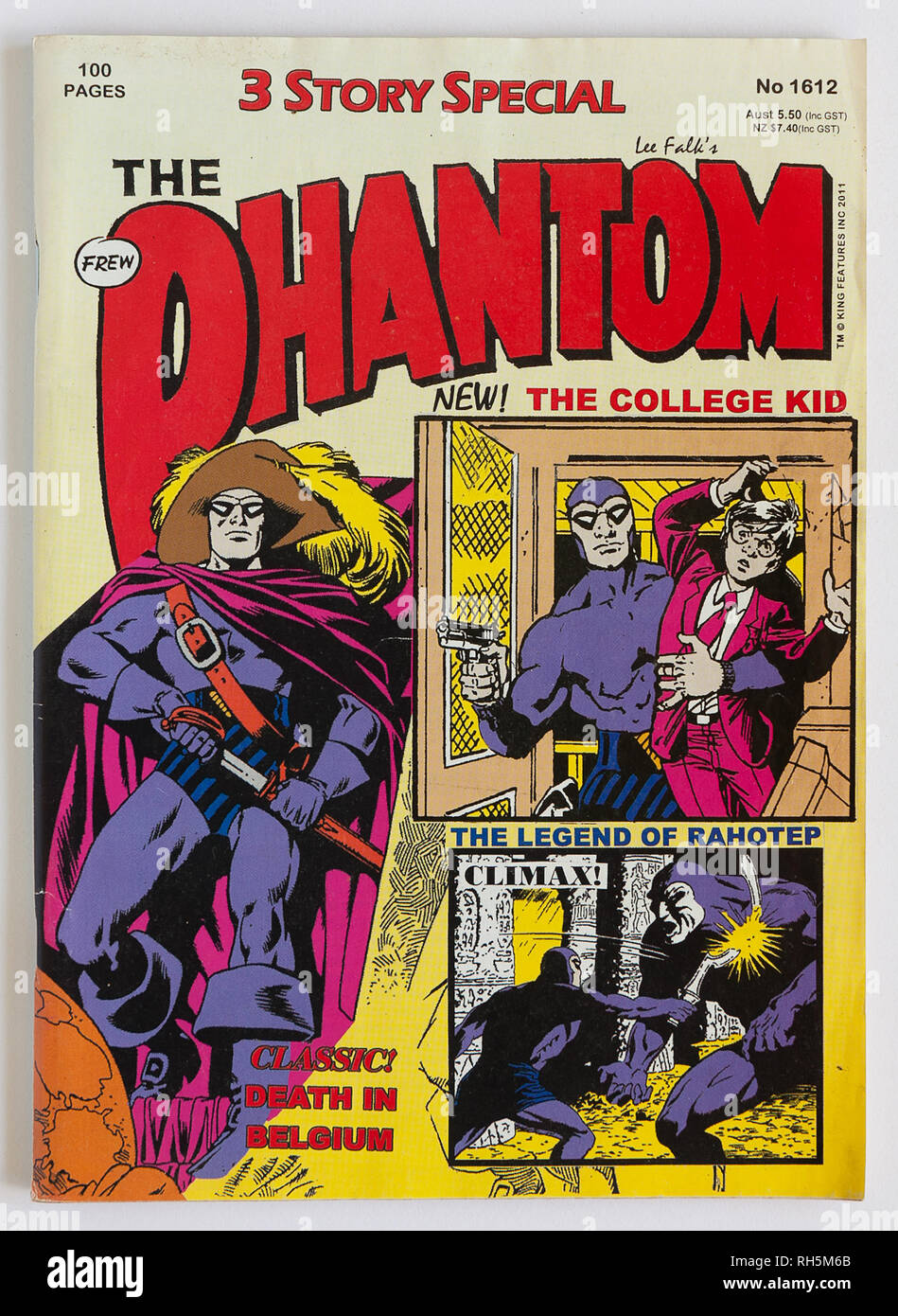 Das Cover des Phantom-Comics, 3-stöckiges Special - NUR FÜR REDAKTIONELLE VERWENDUNG Stockfoto