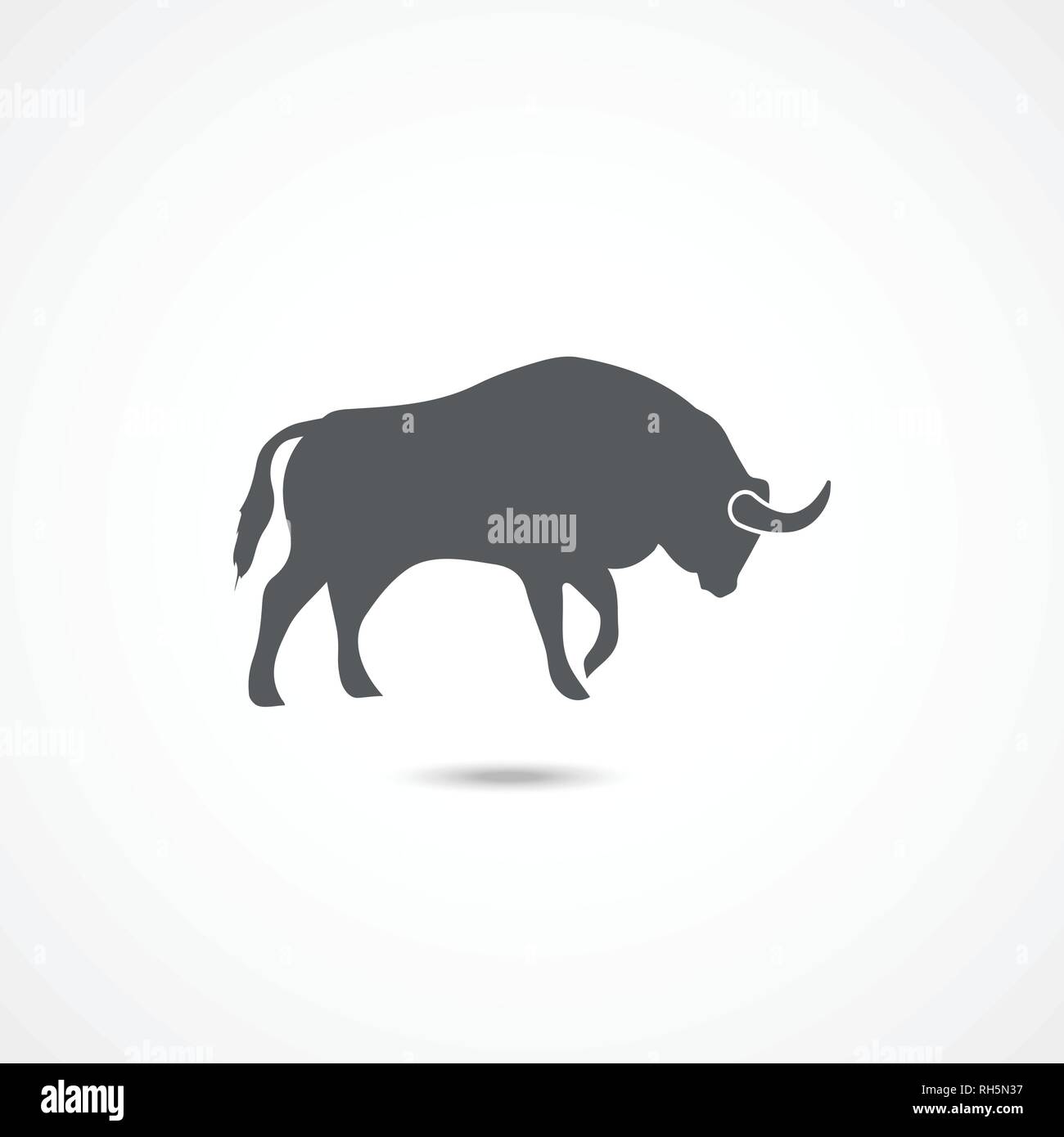 Stier Symbol Vektor auf weißem Hintergrund Stock Vektor