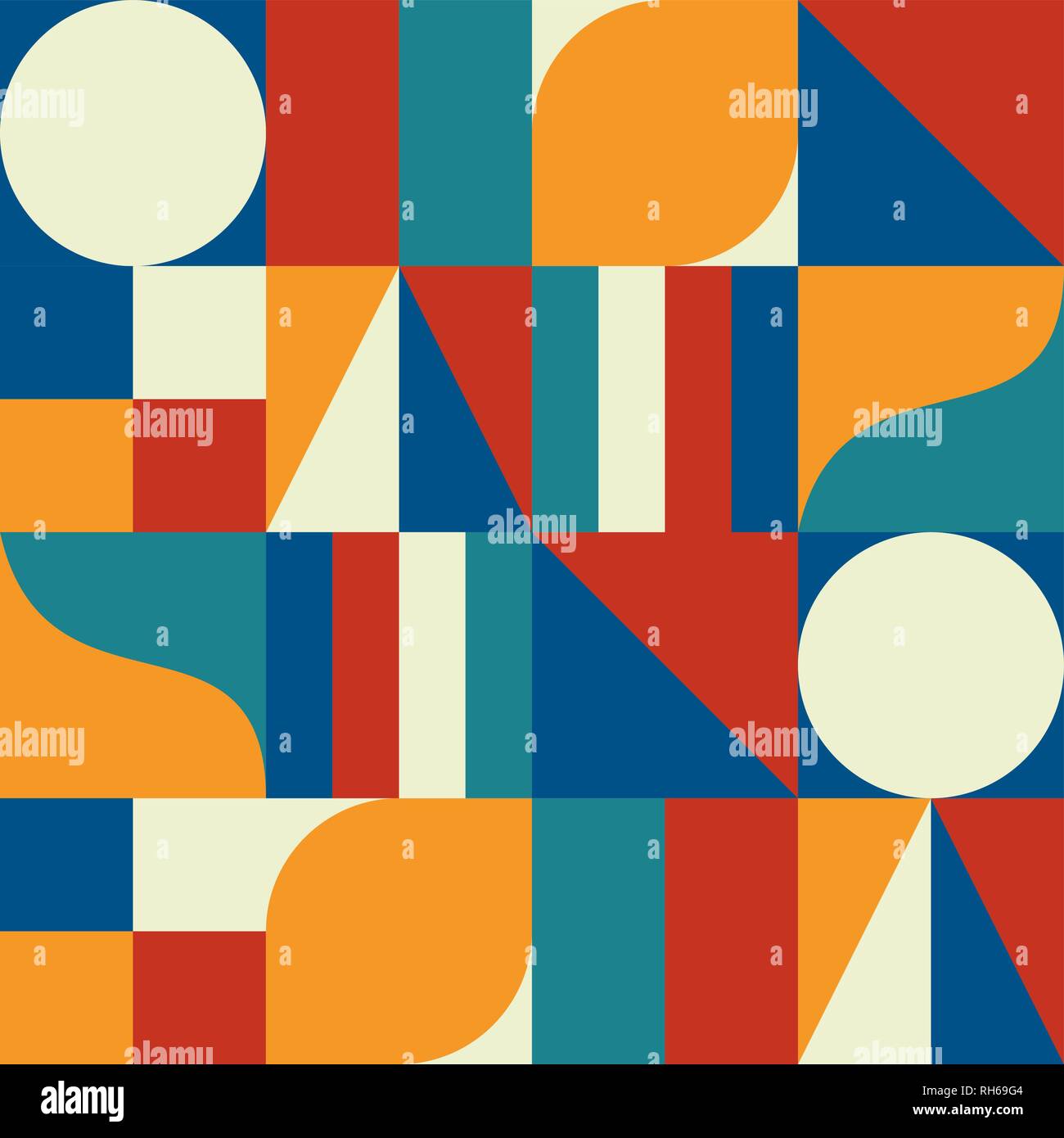 Geometrie minimalistisch Poster. Artwork mit einfachen Form und Figur. Farbe abstrakt Vector pattern Design für Web Banner, Stoff drucken, Geschäft. Stock Vektor