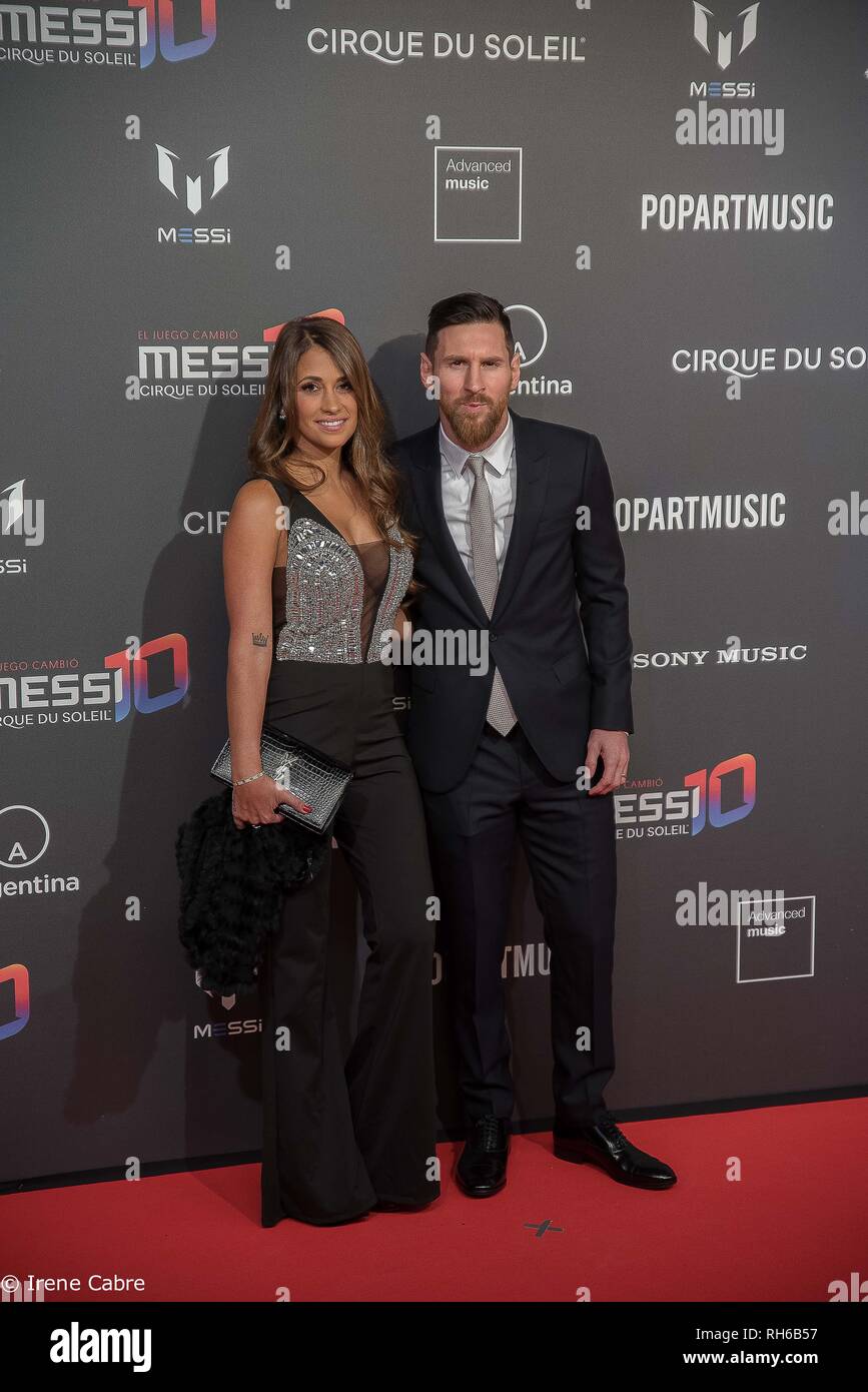 Barcelona Spanien 31 Januar 19 Soccerplayer Leo Messi Und Frau Antonella Roccuzzo Bei Fotoshooting Von Messi