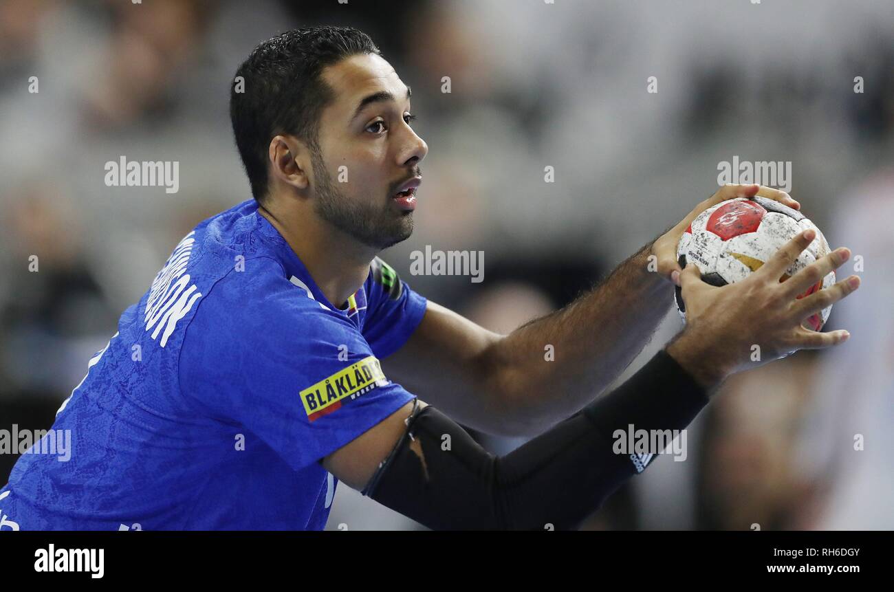 Firo: 23.01.2019, Handball: Wm Wm-Hauptrunde Frankreich - Kroatien, Kroatien Melvyn Richardson, FRA | Verwendung weltweit Stockfoto