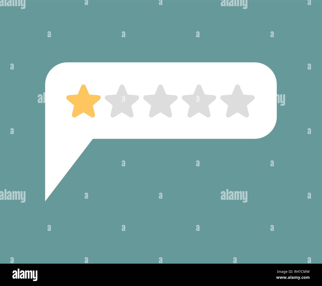 Bewertung 1. Feedback 1 Stars Blase. Empfehlungen unterzeichnen. Symbol Abrufen Stock Vektor