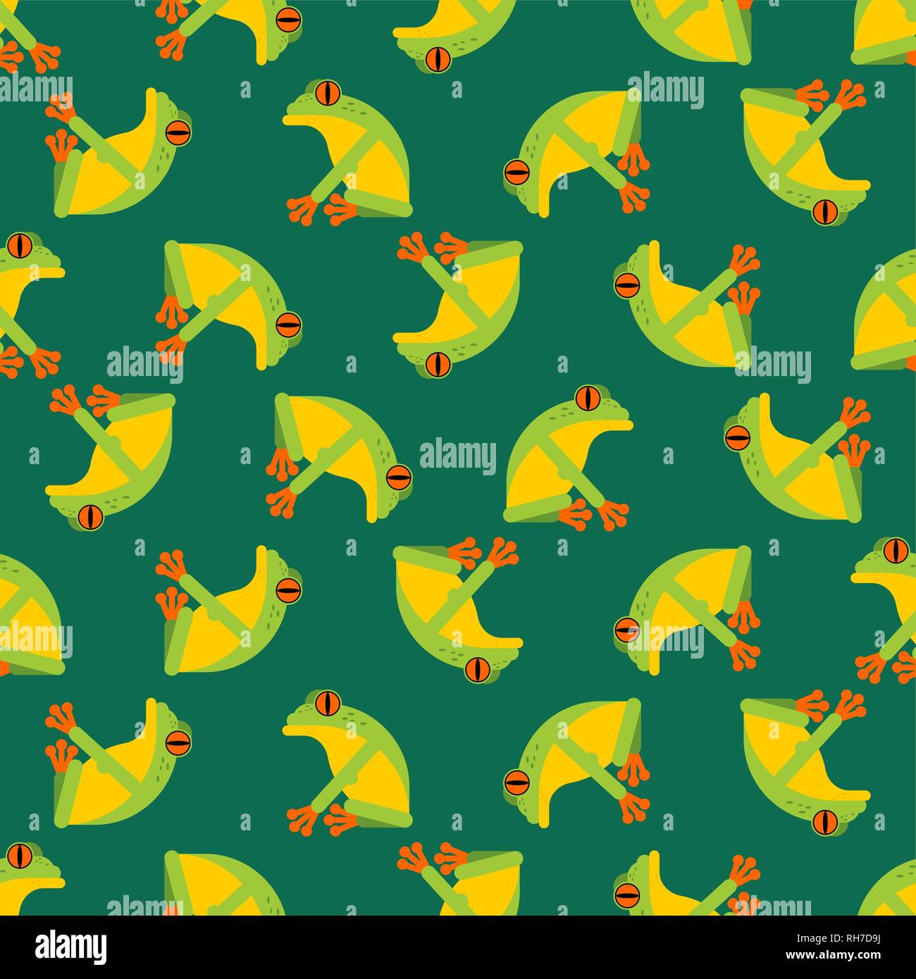 Laubfrosch Muster Nahtlose. Tropische Amphibien vector Hintergrund Stock Vektor