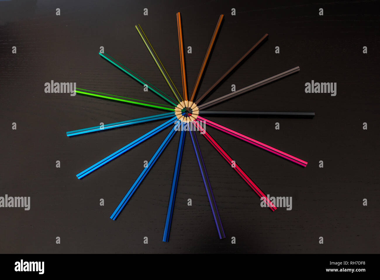 Bunte bleistift Kreis Stockfoto