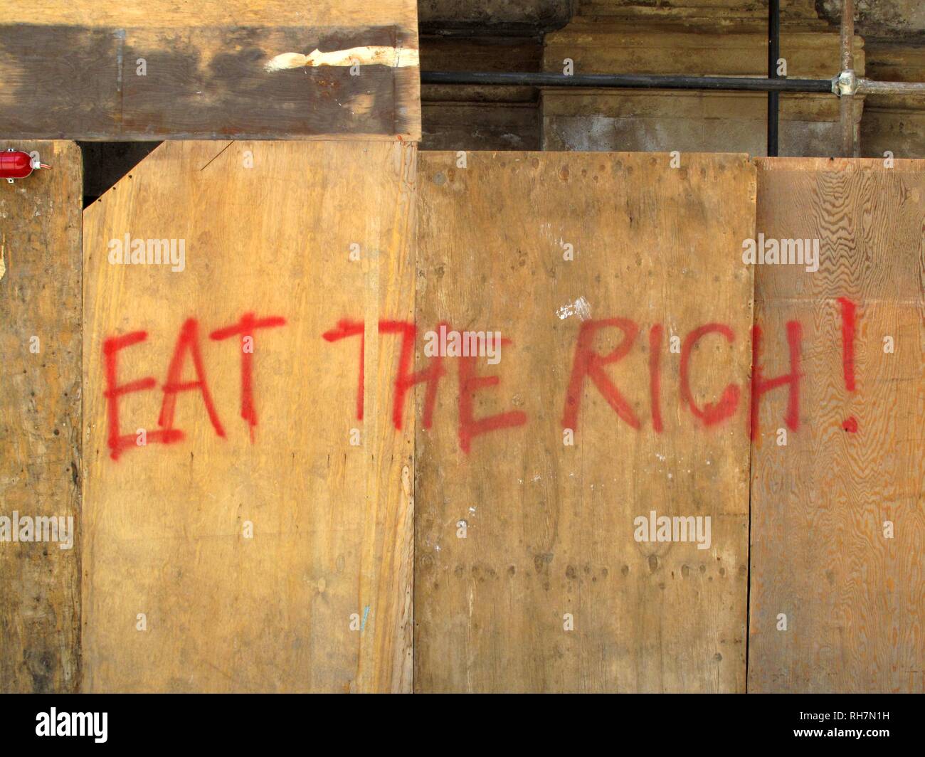 Essen die Reichen! Stockfoto