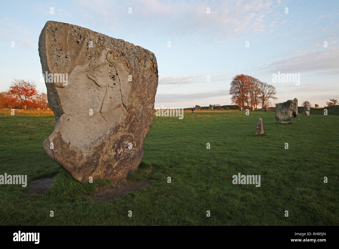 Steine die Avebury Avebury Ring UNESCO Weltkulturerbe Avebury Wiltshire England Großbritannien Stockfoto