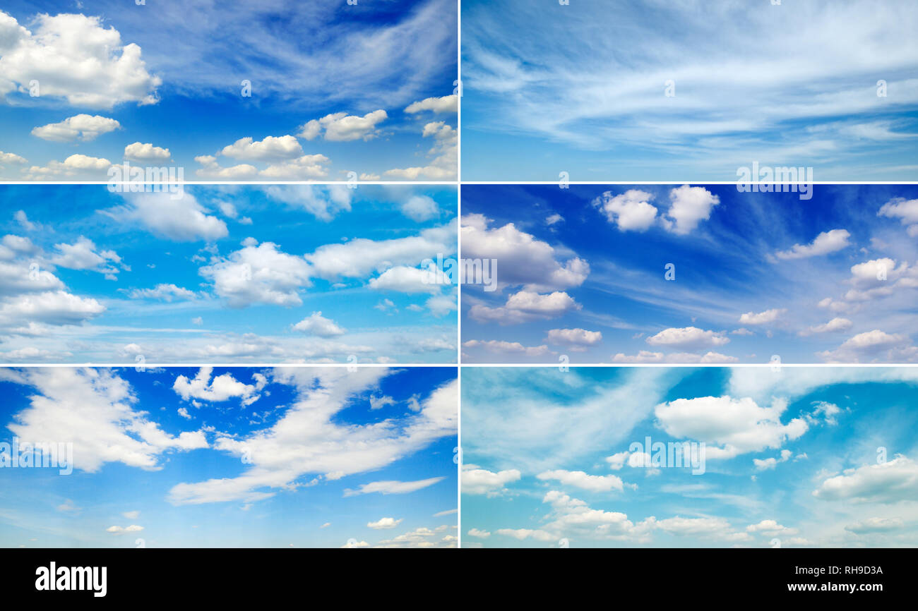 Weit gesetzt Wolken mit blauem Himmel und weißen Wolken. Stockfoto