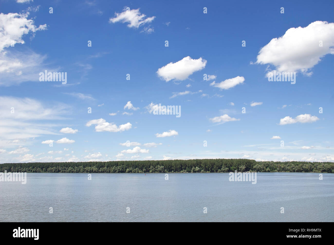 Donau Blick aus Belgrad promenade Stockfoto