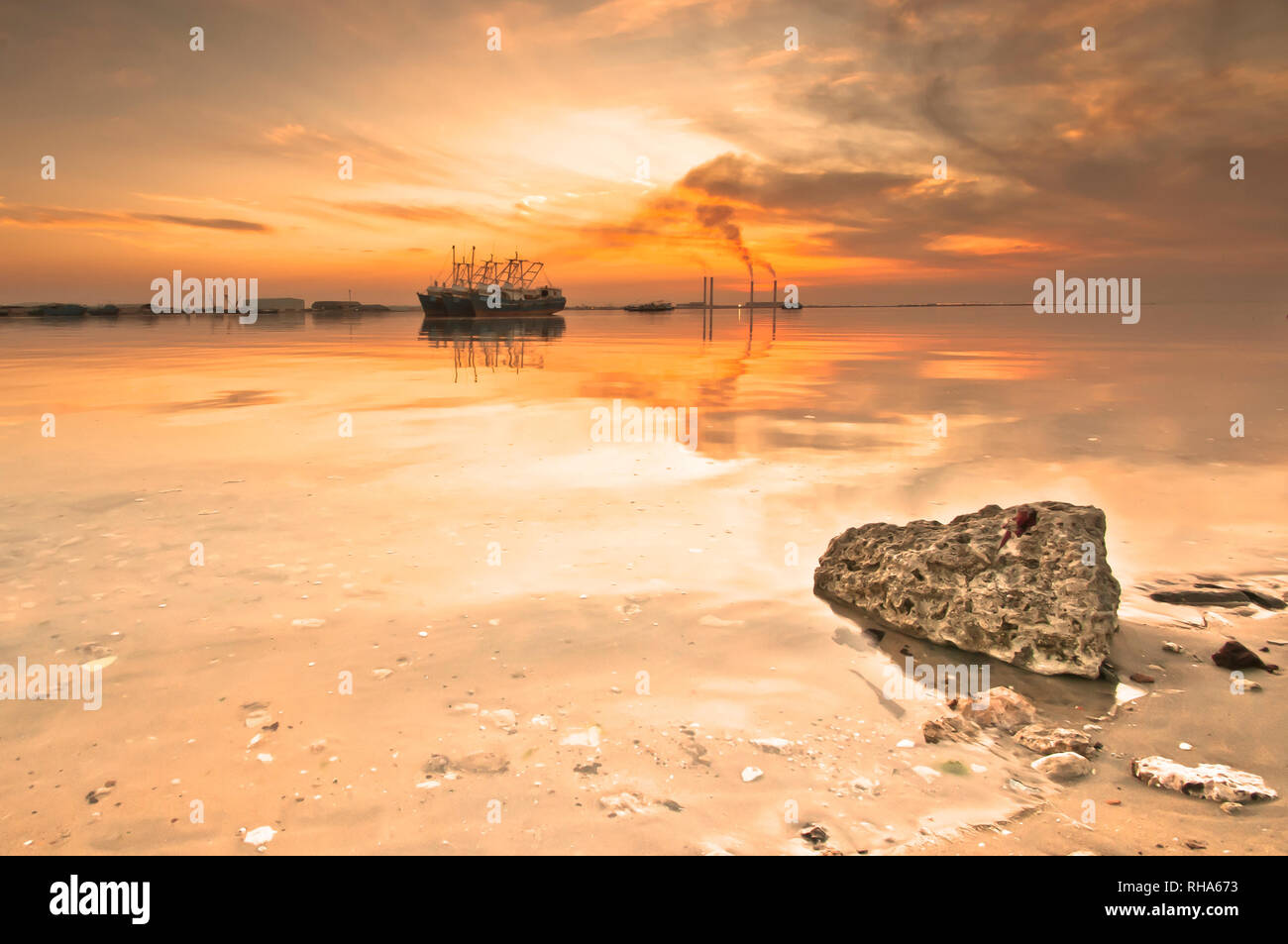 Alte Hafenstadt Kuwait Stockfoto