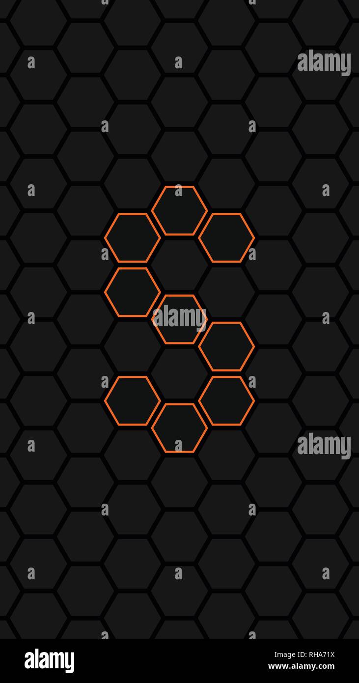 Dark Wallpaper Fur Mobile Sechseckig Geformten Buchstaben S Abstrakte Geometrische Tapeten Und Hintergrund Stock Vektorgrafik Alamy
