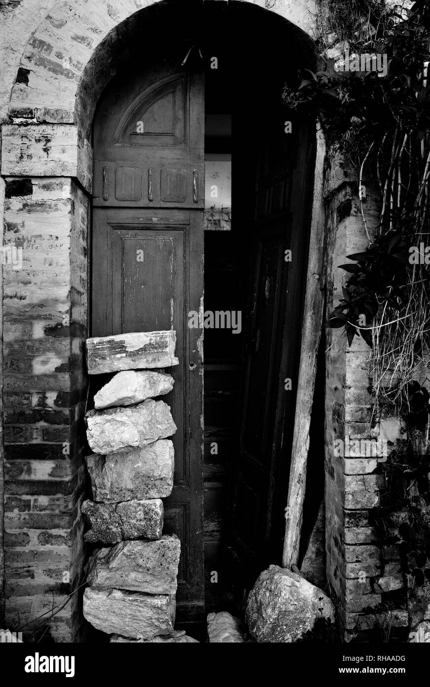 Verlassenes Dorf Stockfoto