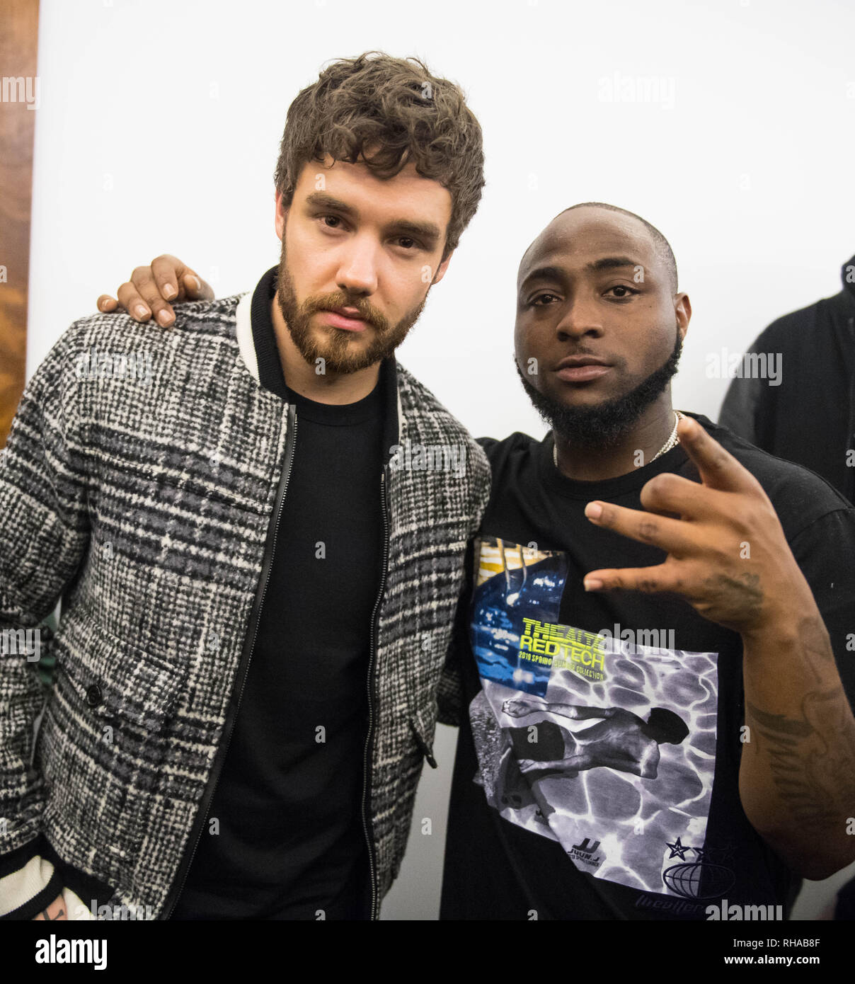 London, Vereinigtes Königreich. Januar 27, 2019. Sänger Liam Payne besucht Davido's Konzert. Davido führt live auf der Bühne in der O2 Arena. Michael Tubi/ Stockfoto