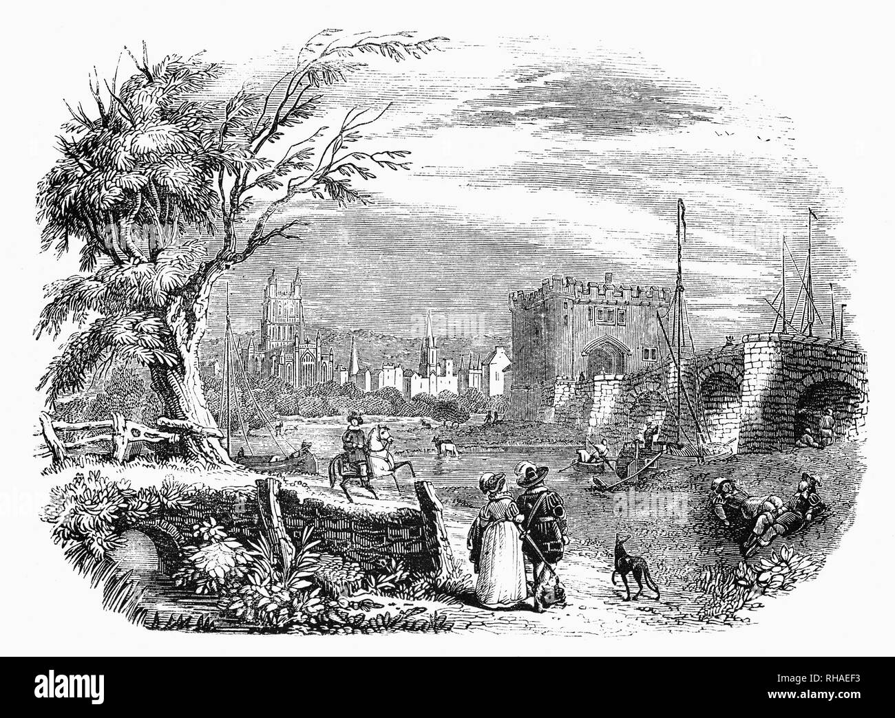 Gloucester ist die Kreisstadt und eine Stadt in Gloucestershire, im Südwesten von England. Es liegt in der Nähe der walisischen Grenze, auf dem Fluss Severn. Gloucester Castle war in vollem instand gehalten bis in die Mitte des 15. Jahrhunderts, wenn das Mauerwerk der Burg war, Straßen und andere Gebäude zu errichten und von der Mitte des 17. Jahrhunderts, die alle die Gebäude um den curtain wall hatte anscheinend gegangen, nur die wichtigsten Torhaus verlassen und zu halten, als Gefängnis verwendet. Es wurde im Jahre 1787 abgerissen und ein neues Gefängnis im Jahre 1791 verlassen, keine sichtbaren Reste der Burg beendet. Stockfoto Gloucester ist die Kreisstadt und eine Stadt in Gloucestershire, im Südwesten von England. Es liegt in der Nähe der walisischen Grenze, auf dem Fluss Severn. Gloucester Castle war in vollem instand gehalten bis in die Mitte des 15. Jahrhunderts, wenn das Mauerwerk der Burg war, Straßen und andere Gebäude zu errichten und von der Mitte des 17. Jahrhunderts, die alle die Gebäude um den curtain wall hatte anscheinend gegangen, nur die wichtigsten Torhaus verlassen und zu halten, als Gefängnis verwendet. Es wurde im Jahre 1787 abgerissen und ein neues Gefängnis im Jahre 1791 verlassen, keine sichtbaren Reste der Burg beendet. Stockfoto