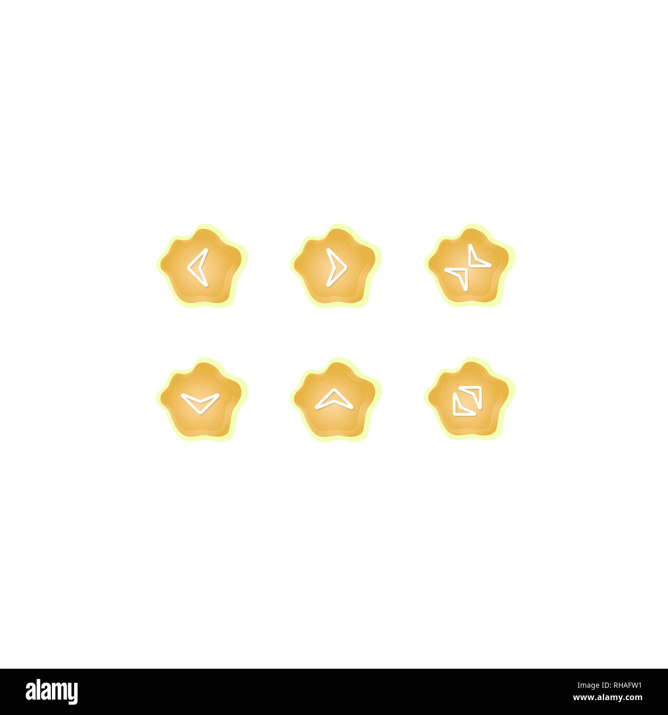 Moderne Flüssigkeit Benachrichtigung Pfeil Vektor icon Stockfoto