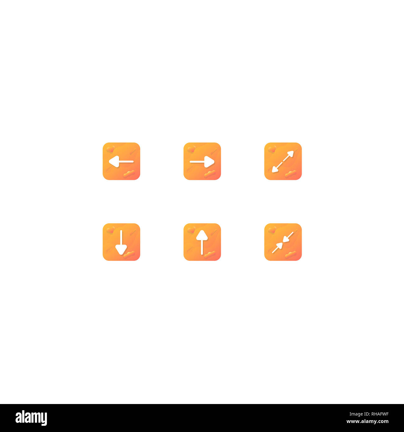 Moderne Flüssigkeit Benachrichtigung Pfeil Vektor icon Stockfoto