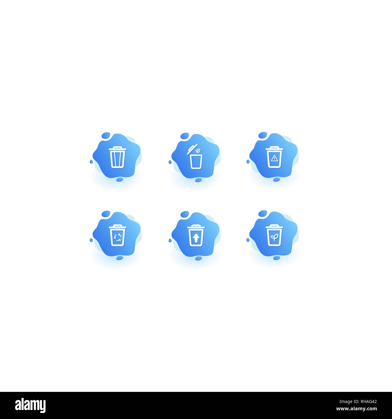 Moderne Web oder mobile Papierkorb Benachrichtigung Vektor icon Stockfoto