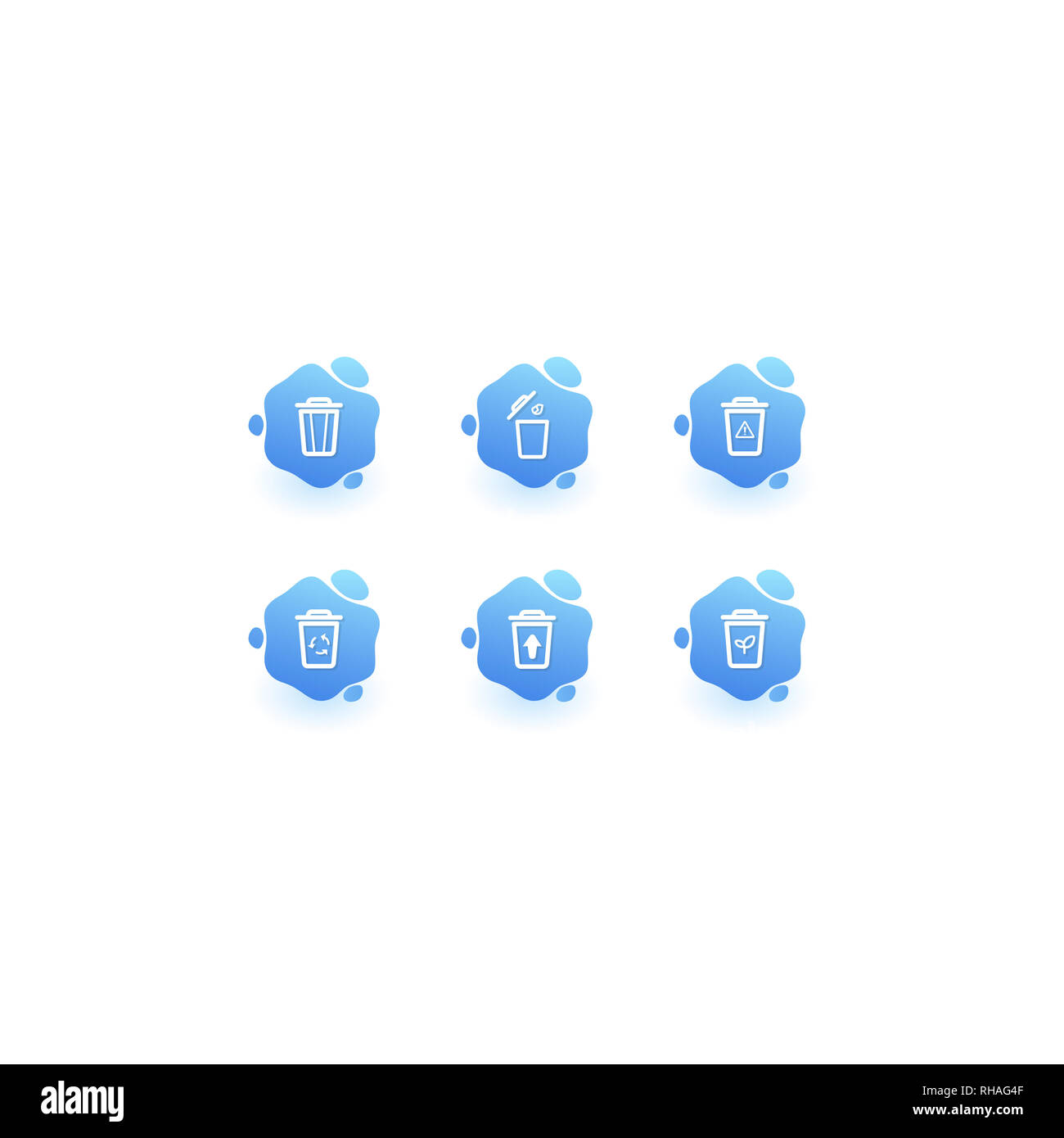 Moderne Web oder mobile Papierkorb Benachrichtigung Vektor icon Stockfoto