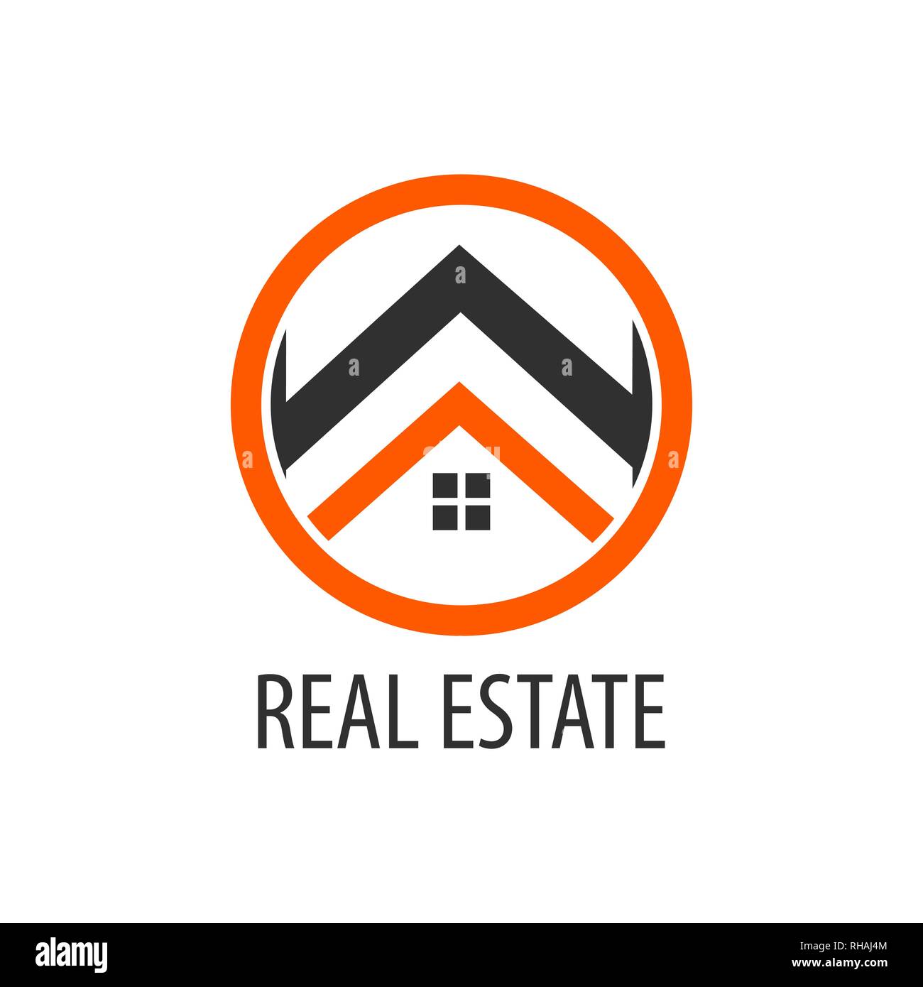 Kreis Immobilien logo Konzept Design. Symbol grafische Vorlage element Vektor Stock Vektor