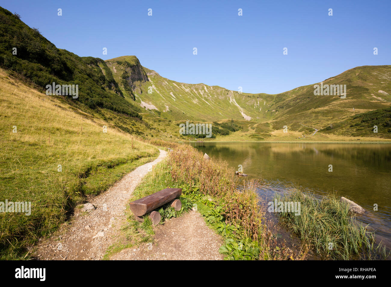 Schlappoldsee am Fellhorn, Oberstdorf, Allgäuer Alpen, Allgäu, Bayern, Deutschland, Europa Stockfoto