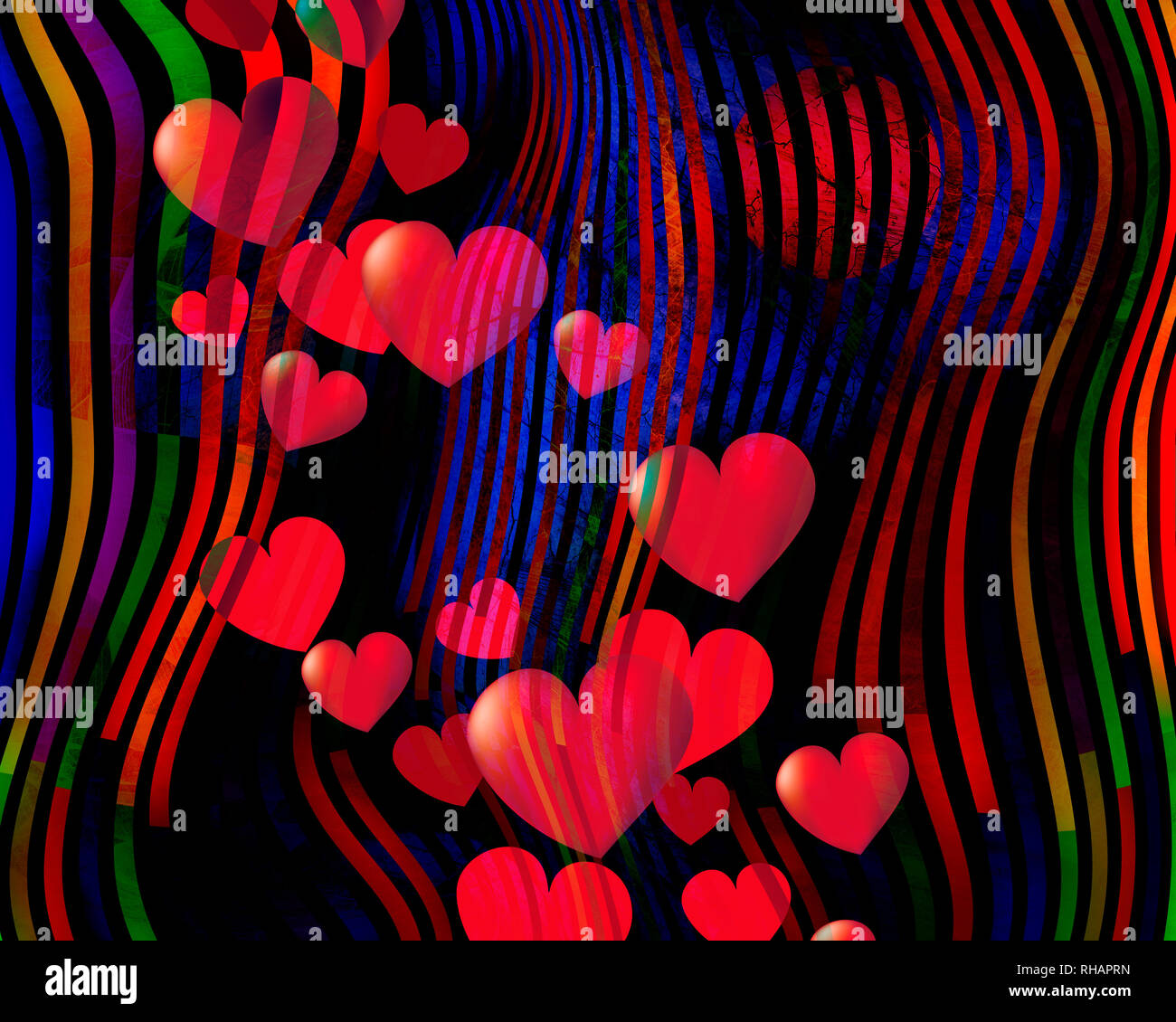 Digitale Kunst: Valentine Card Design Stockfoto