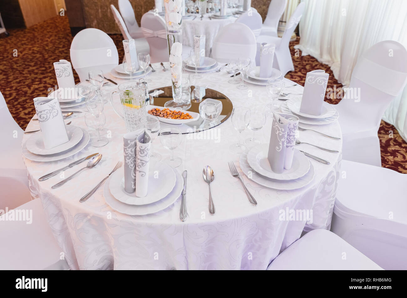 Luxus Dinner rooom Hochzeit Stockfoto