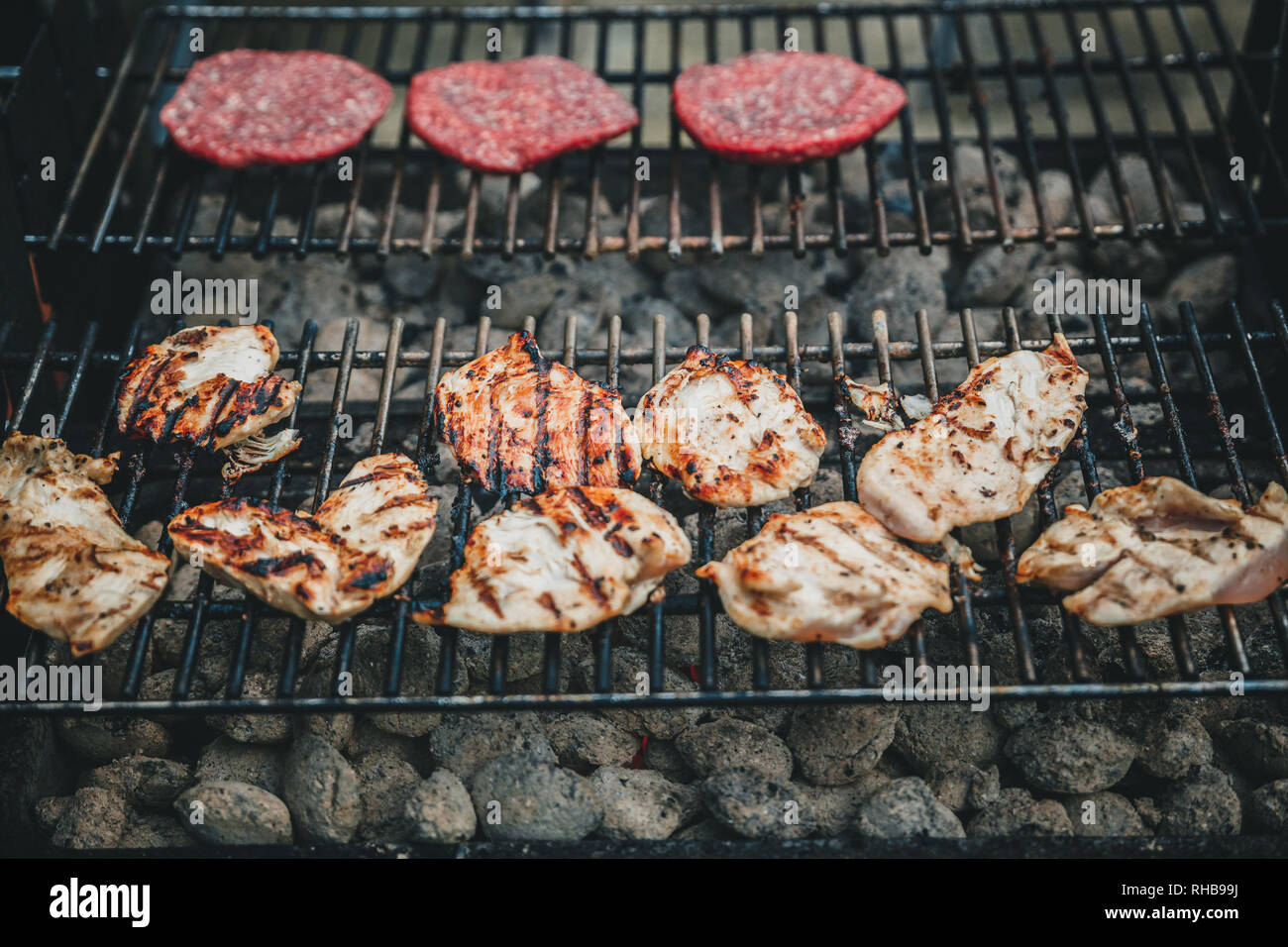 Grill Burger Stockfoto