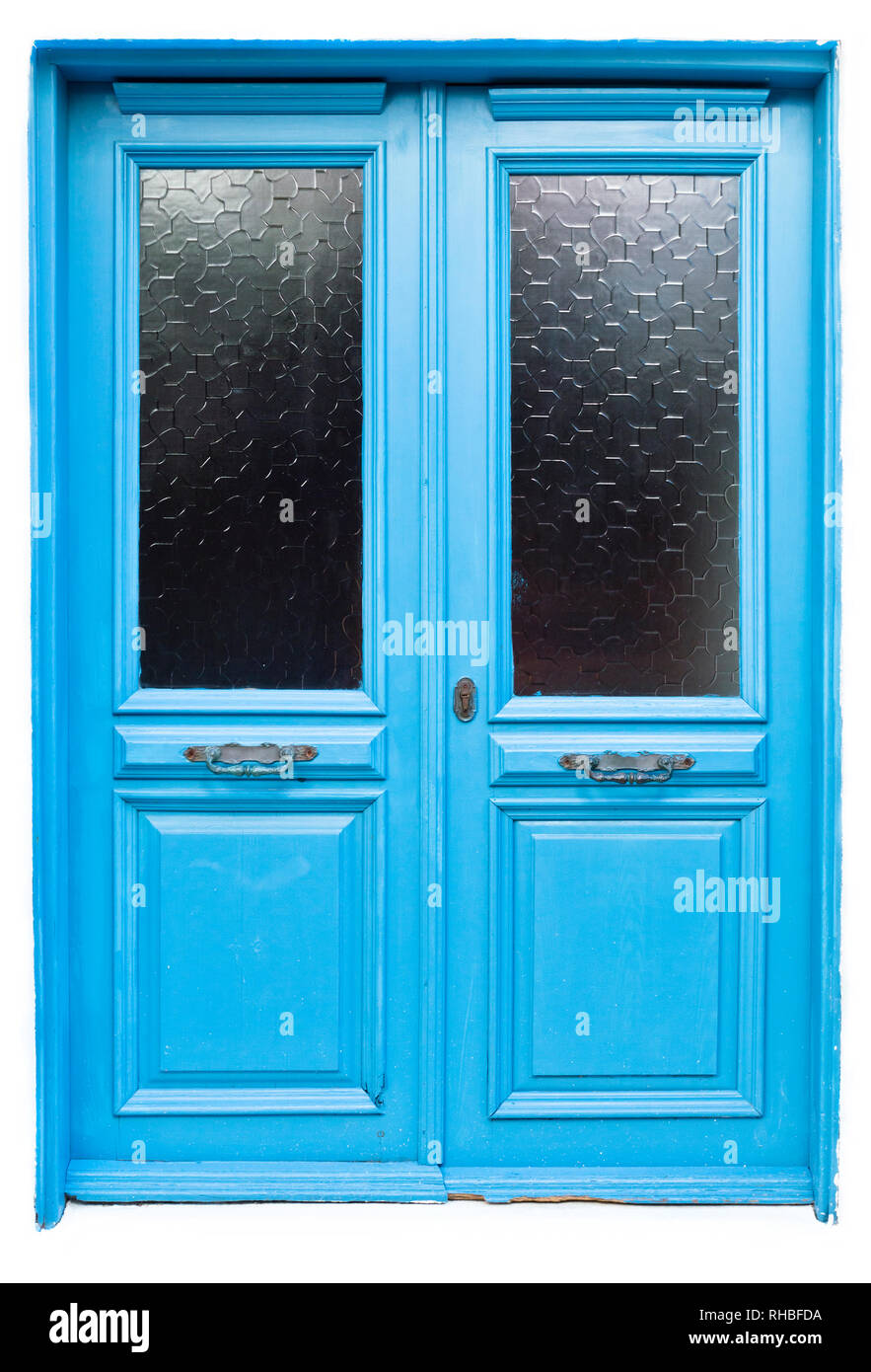 Blaue Tür Stockfoto