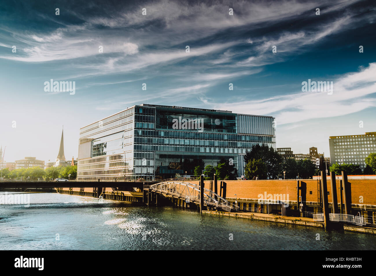 Gebäude aus Glas Hamburg City Stockfoto