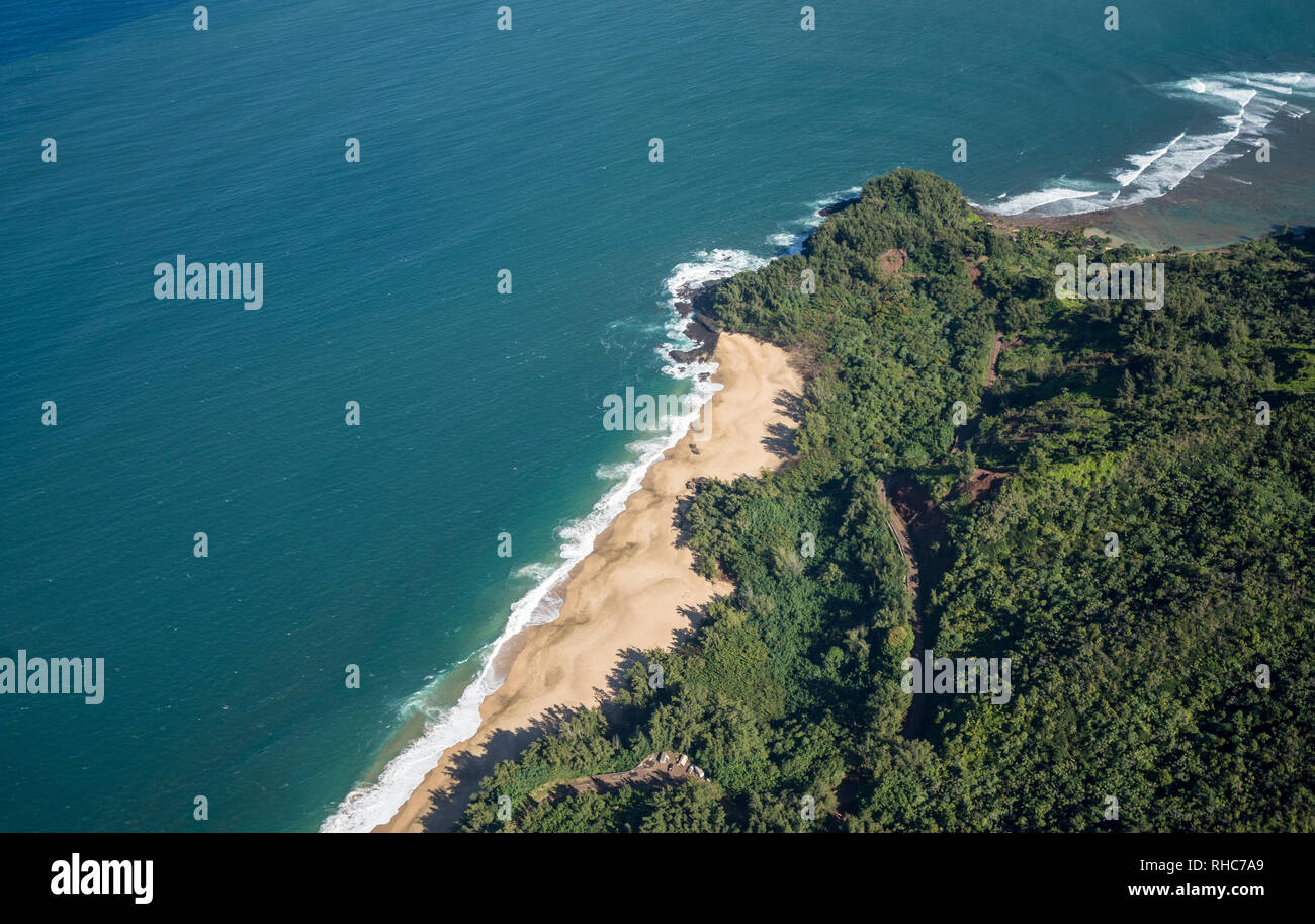 Garten Insel Kauai aus Hubschrauber Tour Stockfoto
