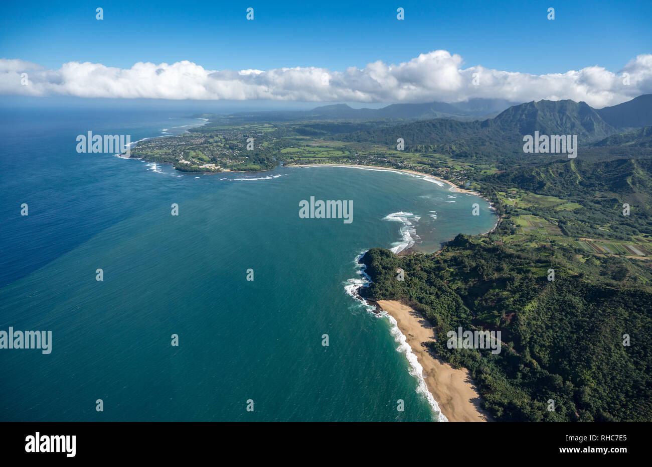Garten Insel Kauai aus Hubschrauber Tour Stockfoto