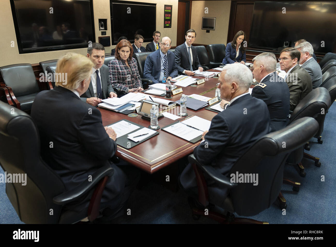 In The Situation Room Of The White House Stockfotos In The