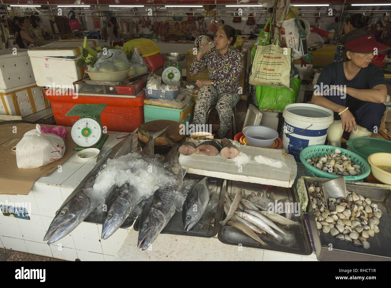 Fischmarkt in Ho Chi Minh, Vietnam Stockfoto