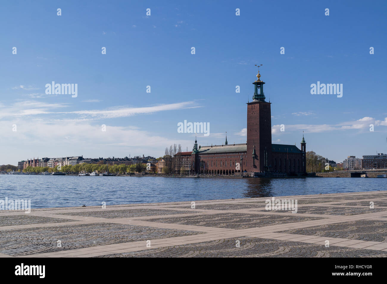 Das Rathaus von Stockholm Stadshuset Stockfoto