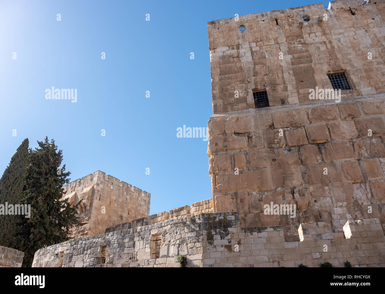 Turm Davids in der Altstadt von Jerusalem im Winter 2019 Stockfoto