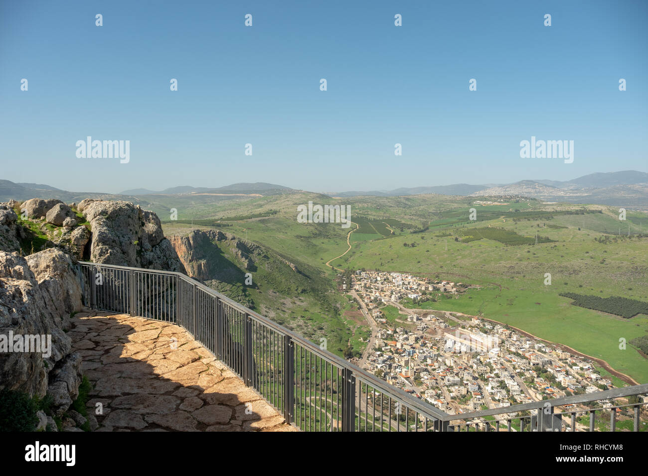 Haman vom Berg Arbel in der Nähe von Tiberias in Israel. Stockfoto