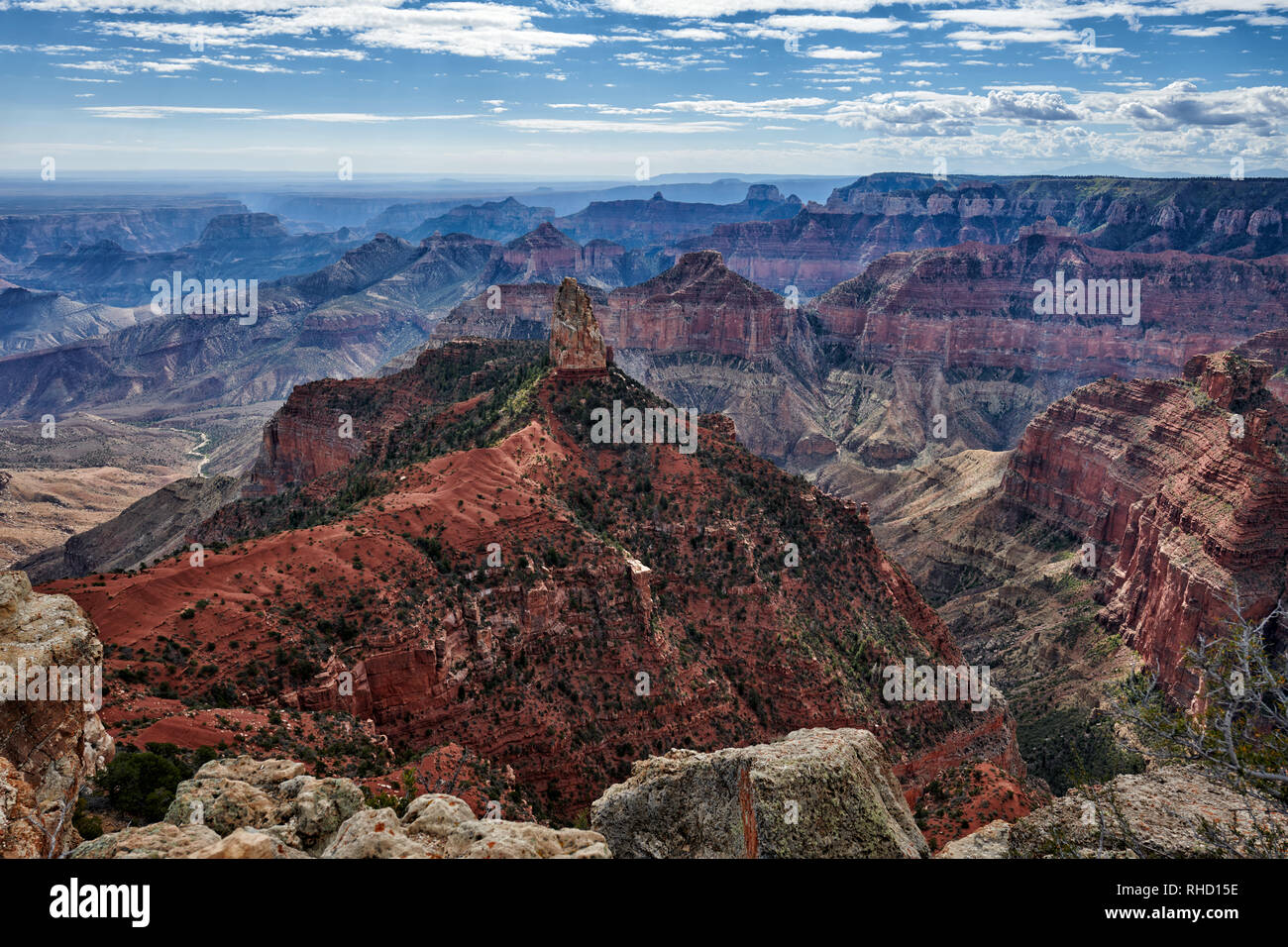 Grand Canyon, Point Imperial View Point, North Rim, Arizona, USA, Nordamerika Stockfoto