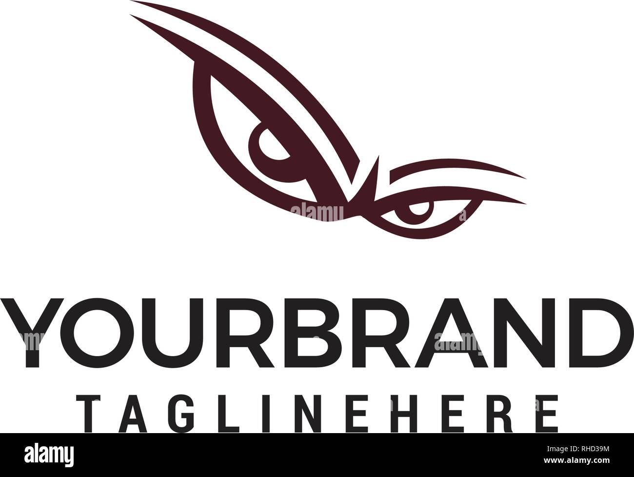 Gefahr Augen böse Auge Logo Design vector Template Stock Vektor